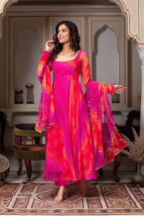 Designer Anarkali Suit with Dupatta & Pant for Party & Wedding