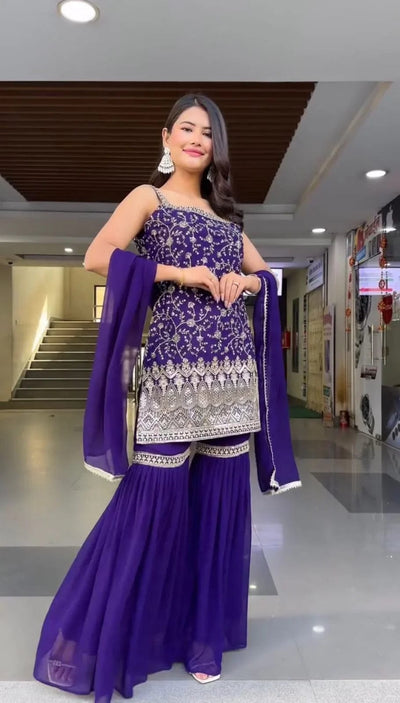 Designer Sharara Set for Women – Festive Party Wear with Dupatta