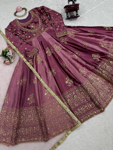 Elegant Anarkali Dress with Dupatta for Wedding & Party Wear