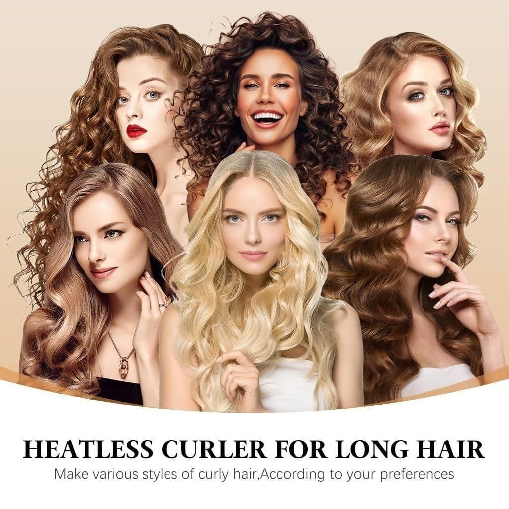 Heatless Hair Curling Rods (Pack of 3) – Get Salon-Style Curls Without Damage