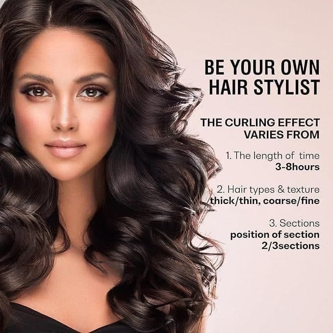 Heatless Hair Curling Rods (Pack of 3) – Get Salon-Style Curls Without Damage