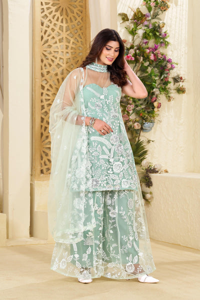 Pastel Green Indian Outfit for Mehendi or Sangeet