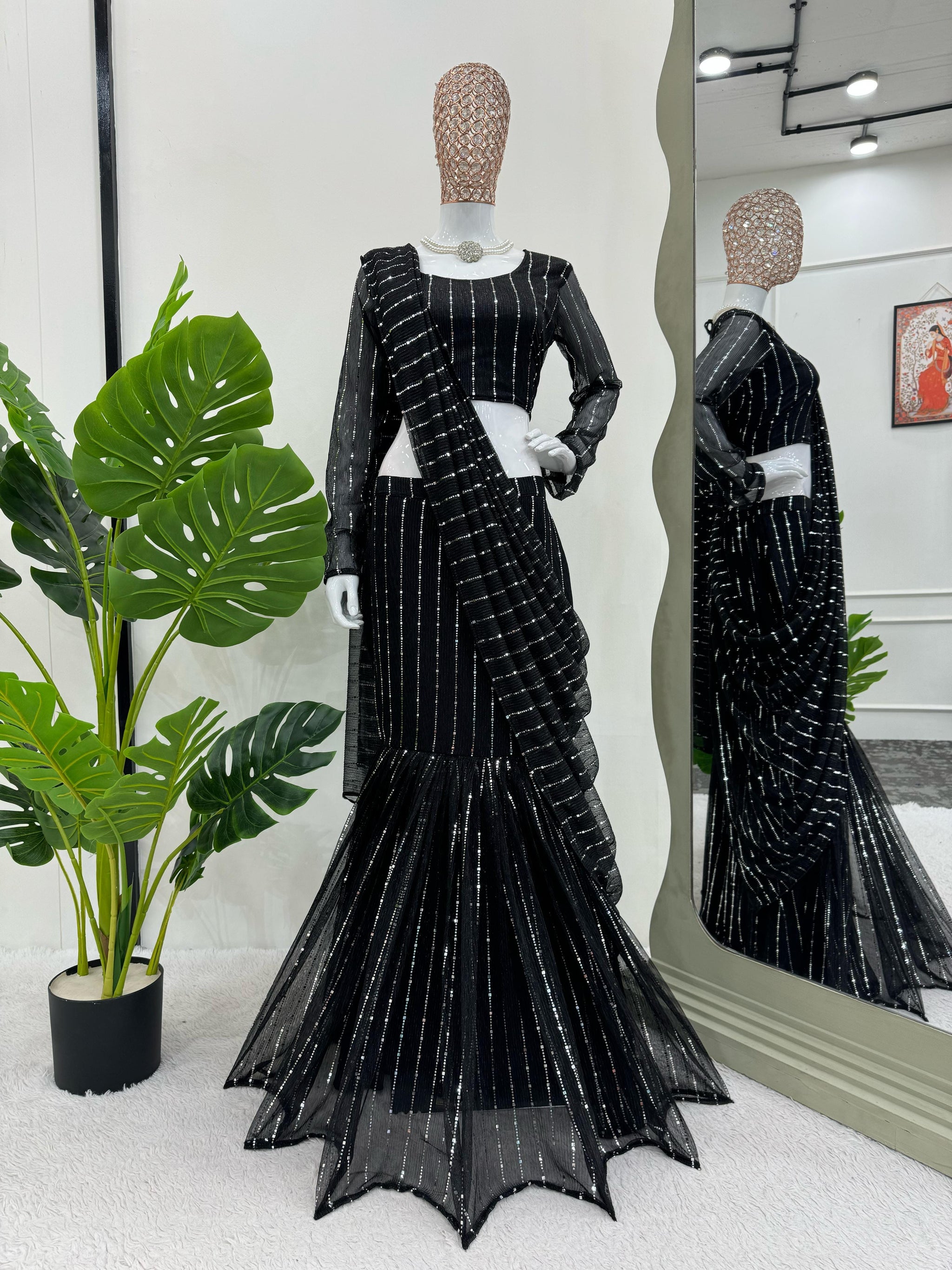 Ready-to-Wear Lehenga Saree for Women – Trending Draped Style with Choli