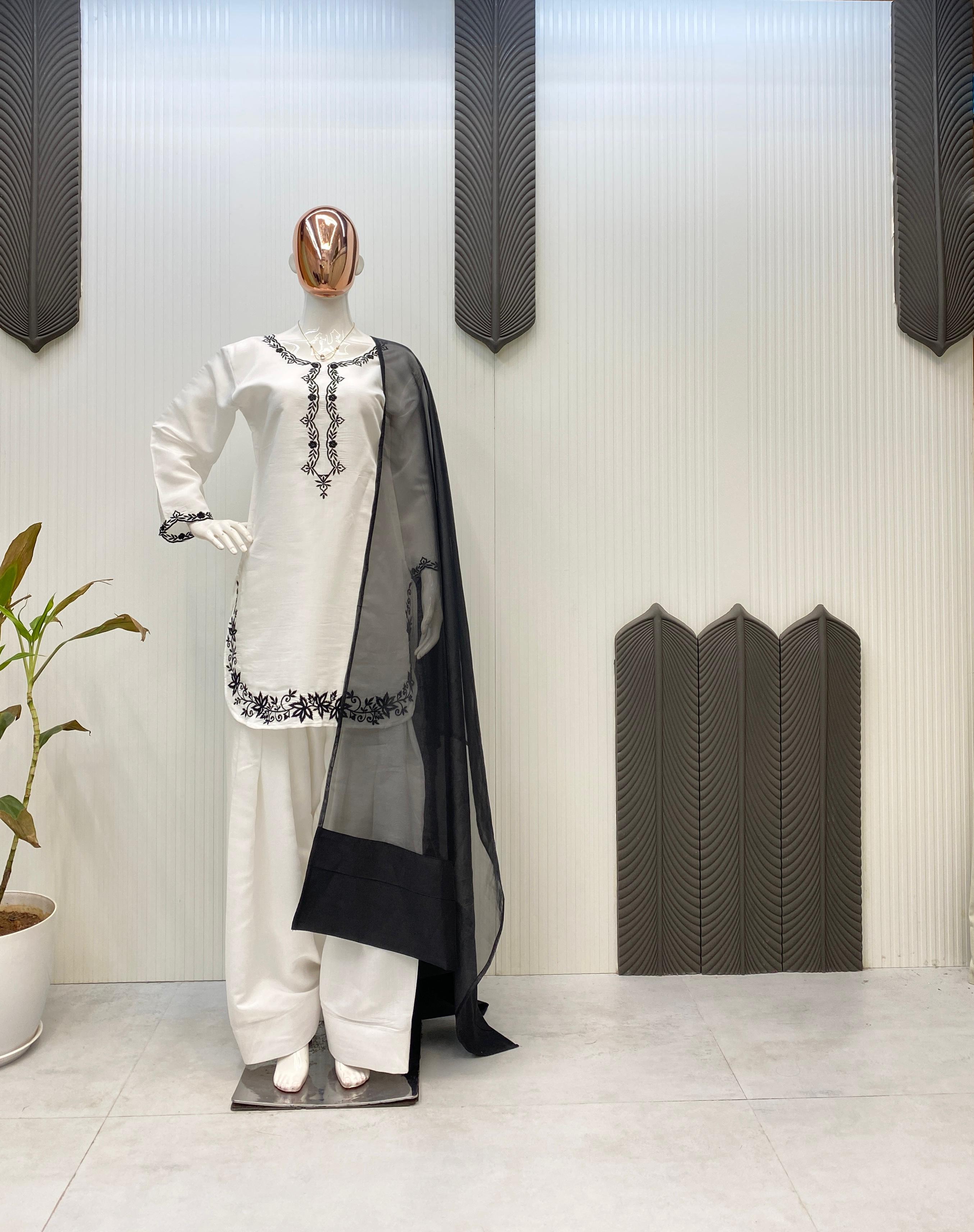 Designer Farsi Salwar Suit Set for Women – Elegant Party & Festive Wear with Dupatta
