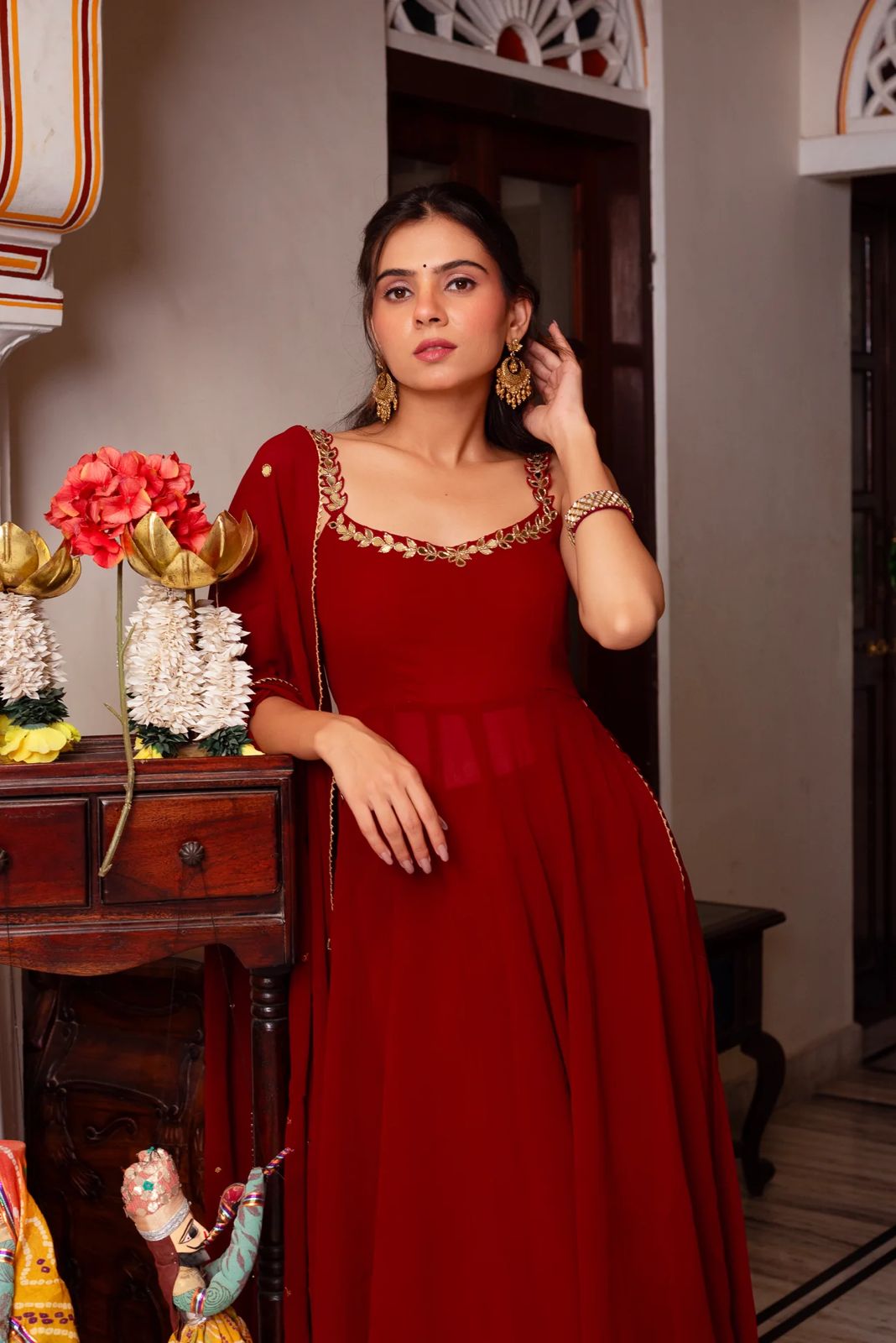 Trendy Palazzo Set with Mirror Work & Dupatta for Wedding Season