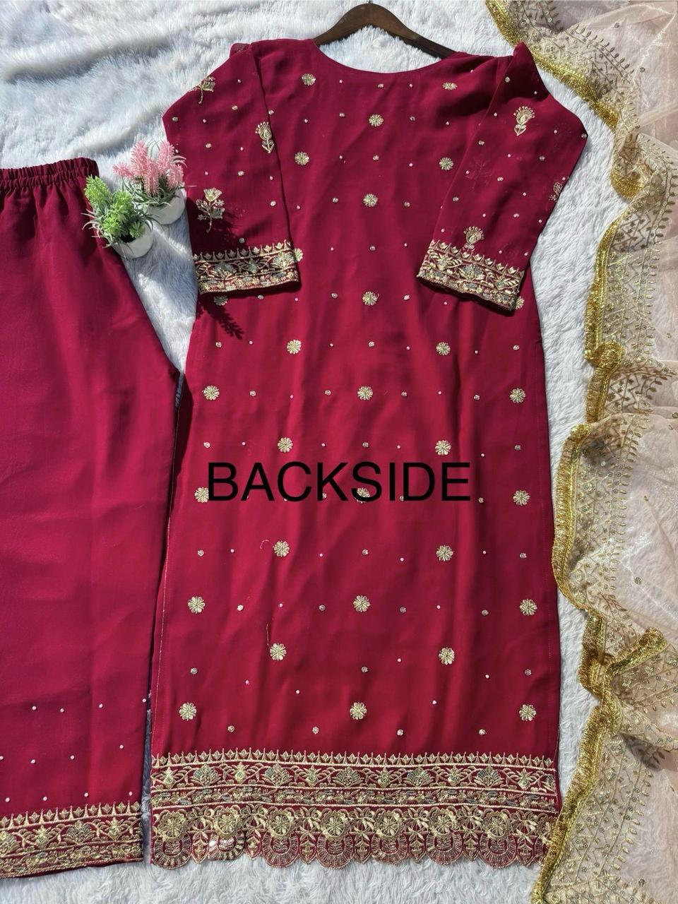 Stylish Georgette Co-Ord Set with Dupatta for Women – Party & Festive Wear Outfit