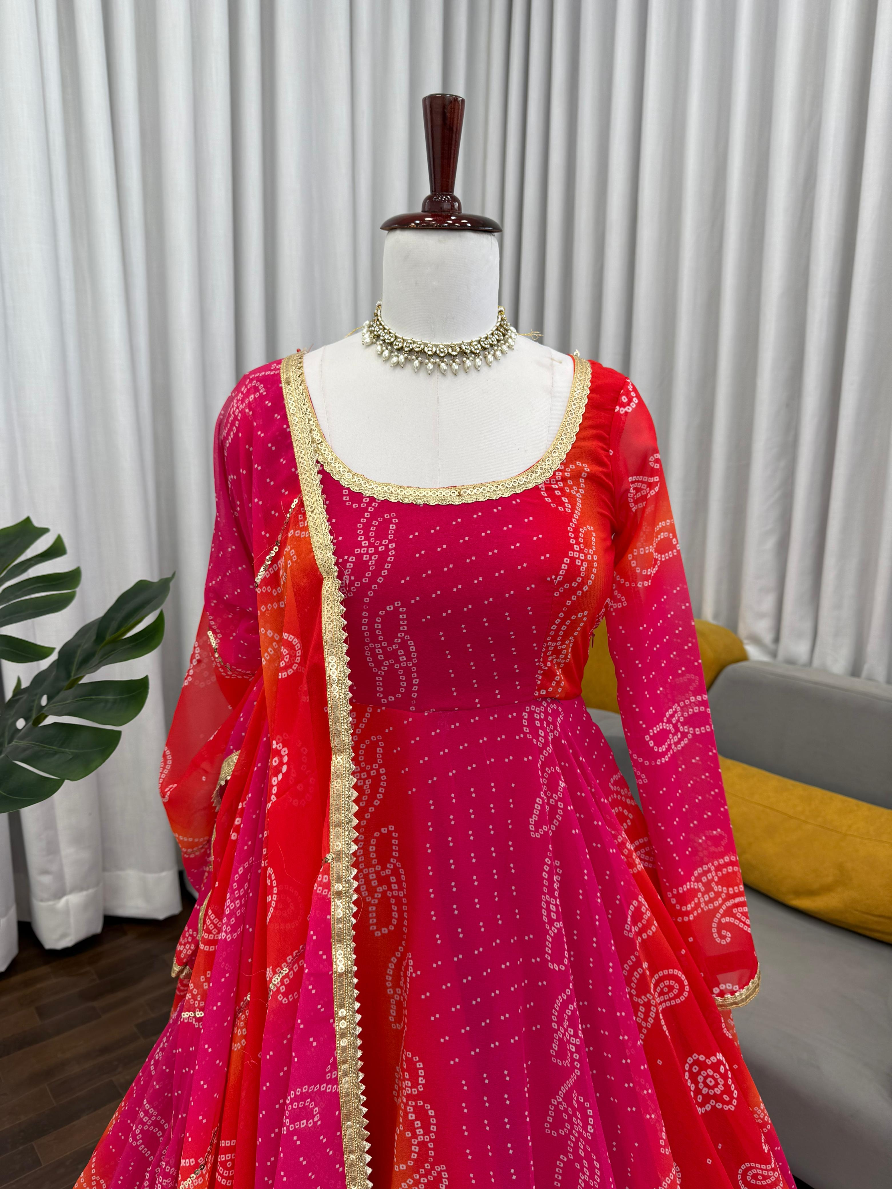 Designer Anarkali Suit with Dupatta & Pant for Party & Wedding