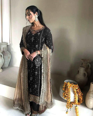 Stylish Georgette Co-Ord Set with Dupatta for Partywear Look