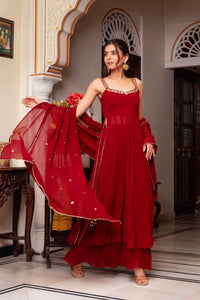 Trendy Palazzo Set with Mirror Work & Dupatta for Wedding Season